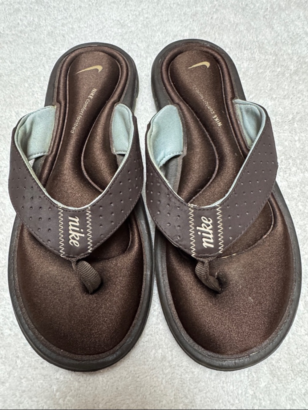 Nike Comfort Cushioned Footbed Flip Flops Thong Sandals Women’s Size 9